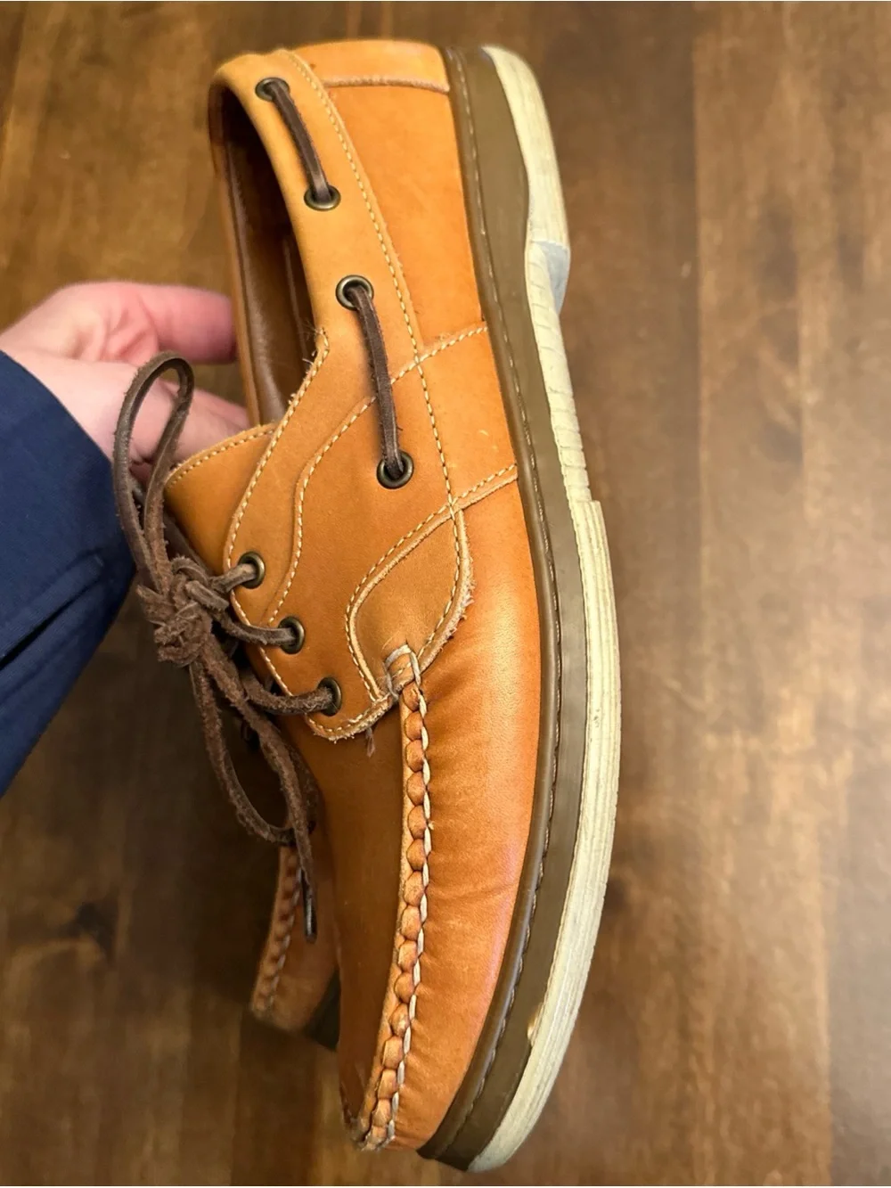 Allen Edmonds Eastport Boat Shoes Men's Size 9 Brown Leather Casual Loafer